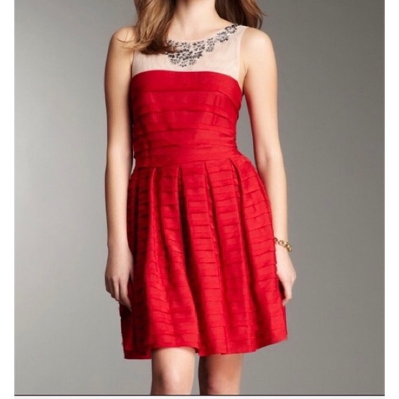 BCBG Maxazria Marina Rio Red Cocktail Dress SZ XS - Picture 3 of 9